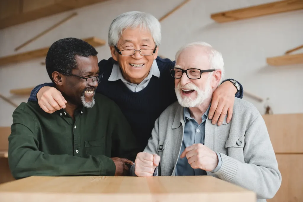 three old man laugh